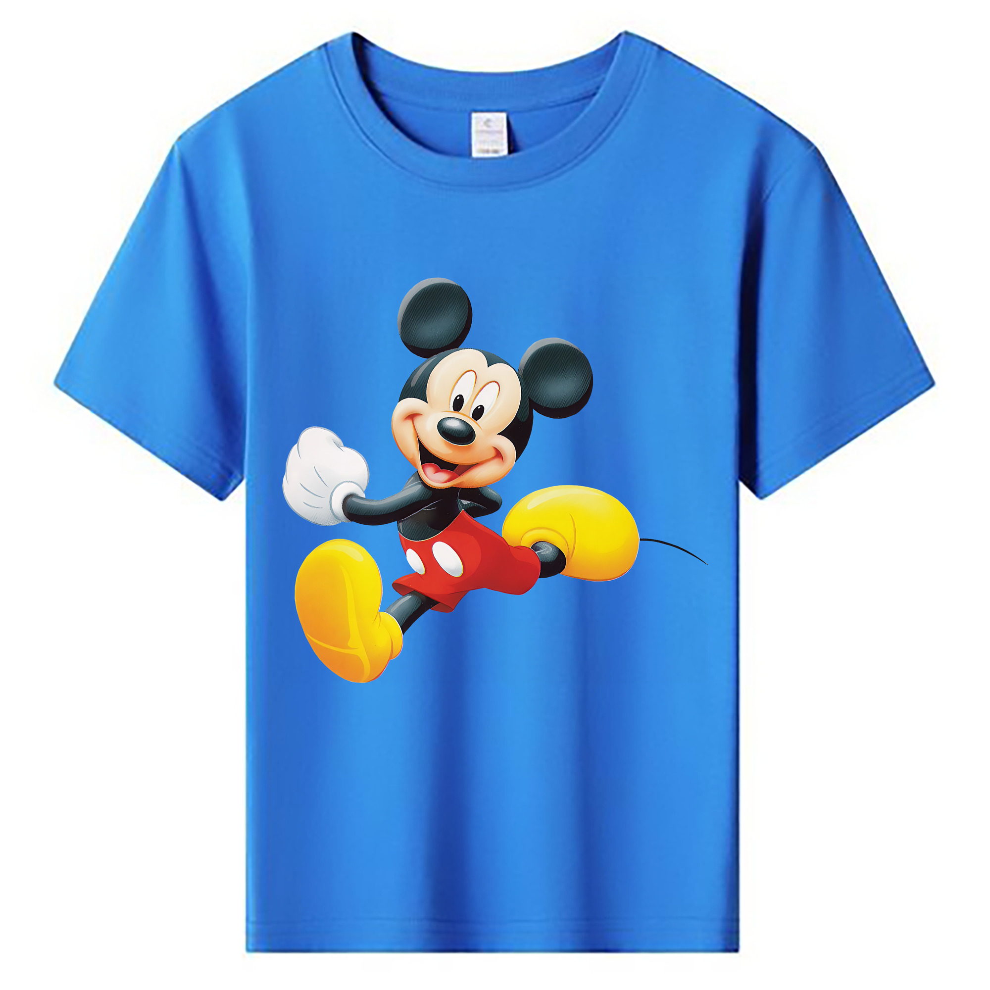 ミッキーマウス Mickey Mouse 綿100％キッズTシャツ（フロントプリント）